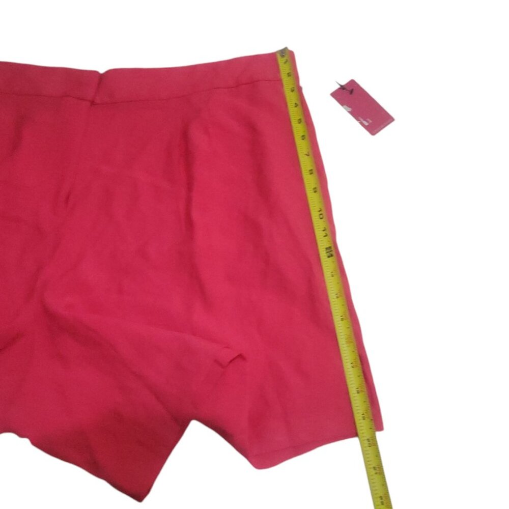 Vince Camuto Womens Summer Heat Geranium Pink Shorts 22W Rayon/Nylon Zipper - Picture 14 of 16